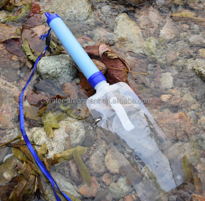 Mini Camping Straw Water Filter For Outdoor Drinking Survival Kit