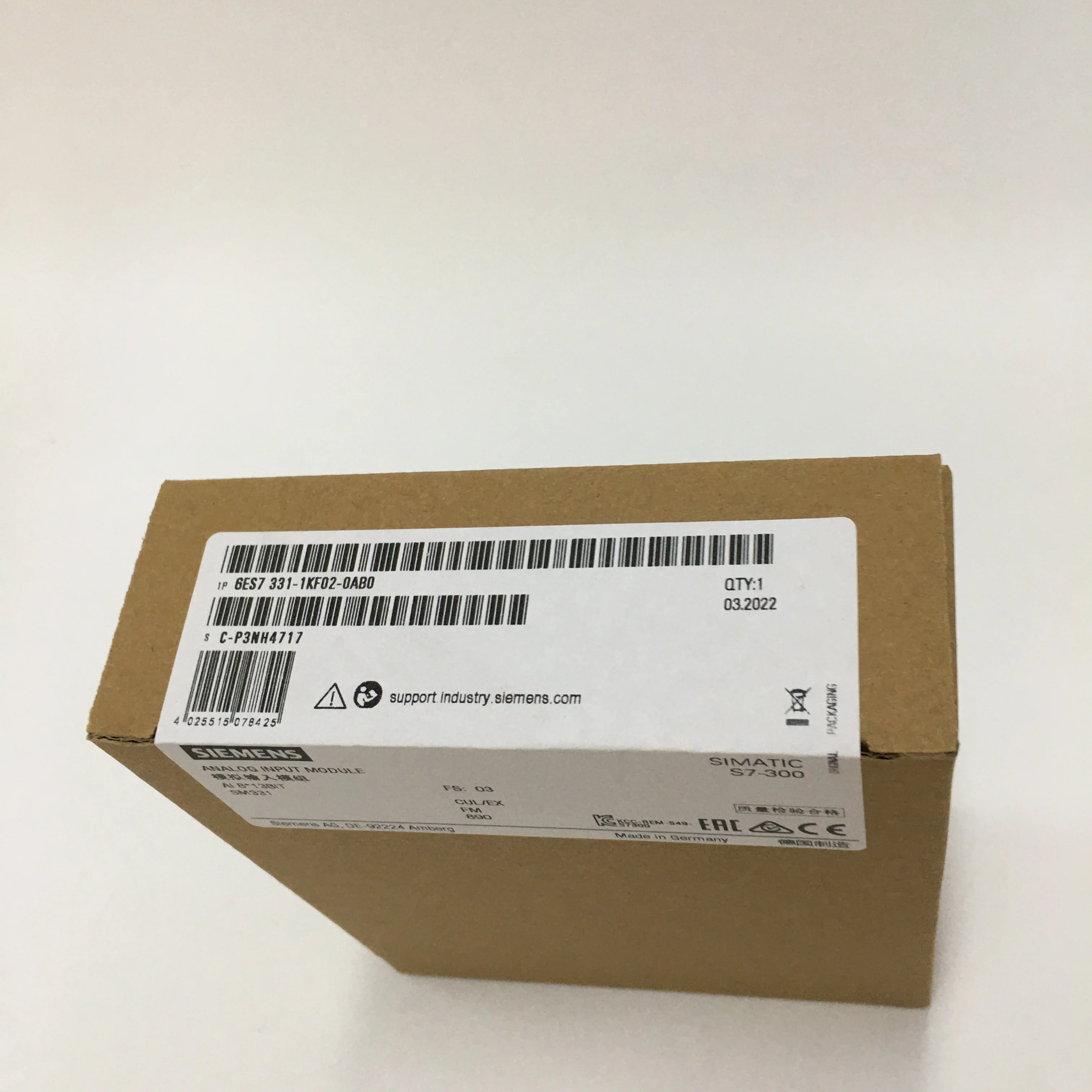 SIEMENS Analog Input Module 6ES7331-1KF02-0AB0 SIEMENS Analog Input Module 6ES7331-1KF02-0AB0