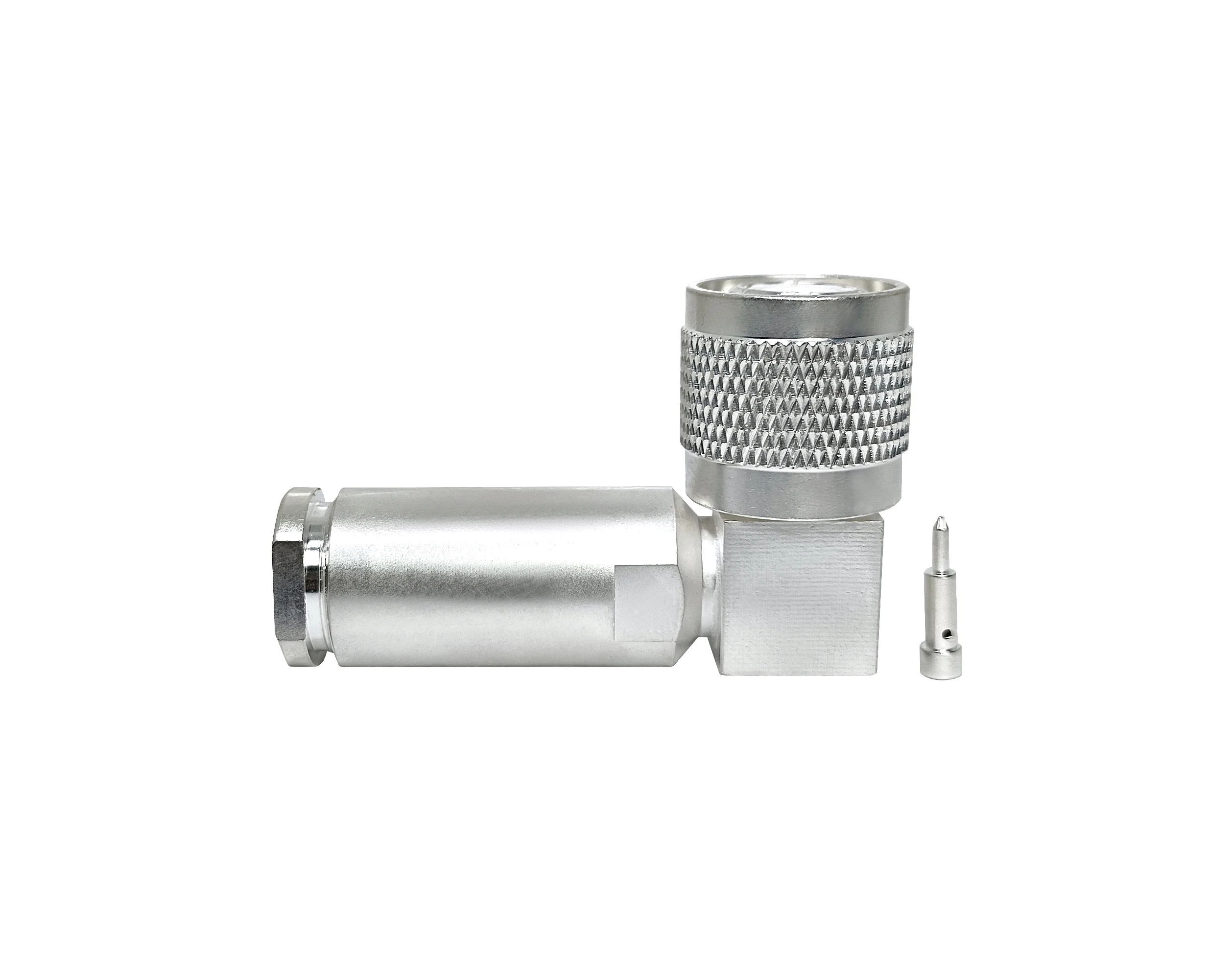 50 Ohm HN Male High Voltage RA 90 Degree Silver-Plated of Shell Clamp for RG393 RG213 RF Coaxial Cable Connector