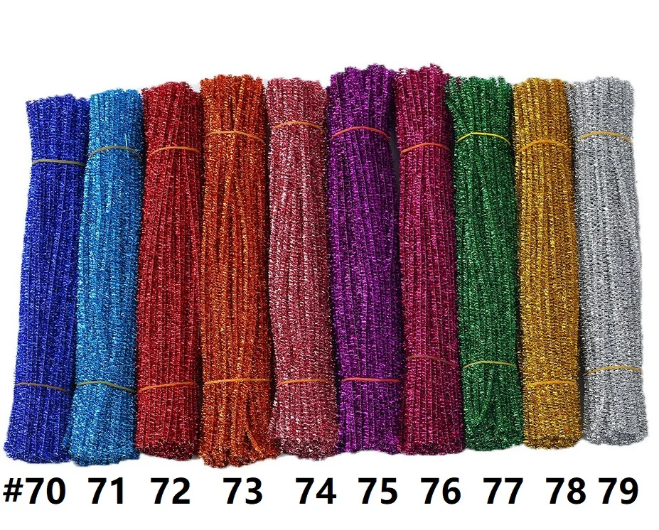 NUOBESTY 100pièces Tiges Chenille Colorées Pour Bricolage Diy Flexible Et Léger Matériau Sûr Pour Garçon Fille Pour Créations Artisanales Et Décorations