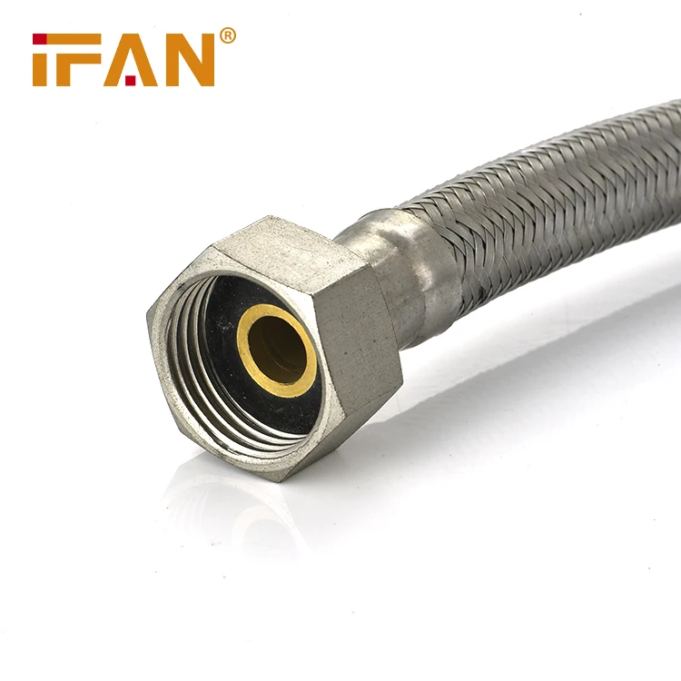IFAN Factory OEM Water Use Iron Cap Duct Hose 30-60cm Stainless Steel Metal Braided Hose Shower Flexible Hose