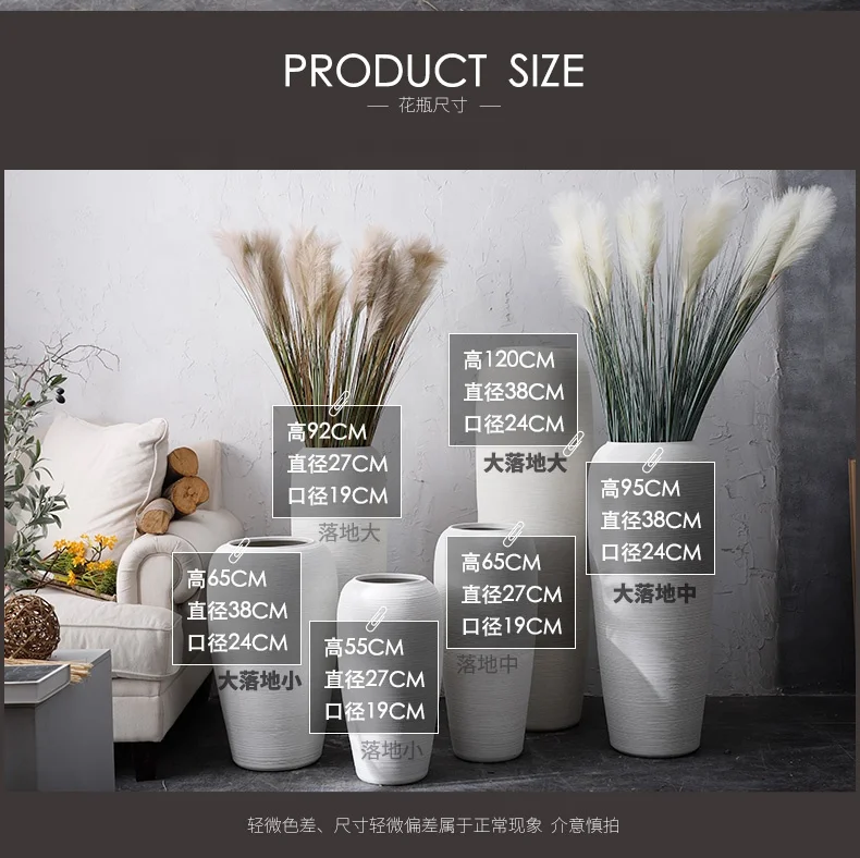 Source Chinese high temperature large porcelain flower floor vase