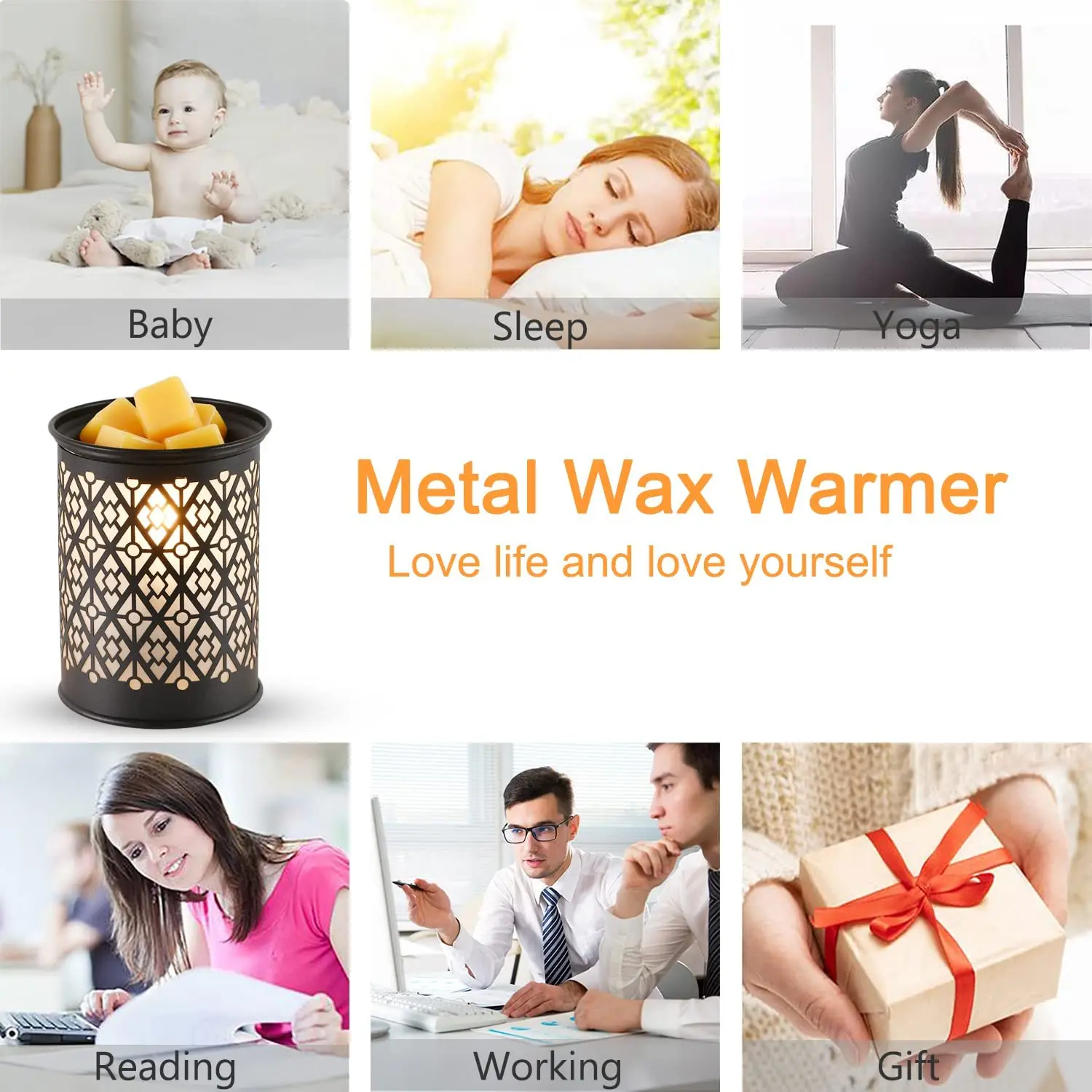 Scented Wax Melts Warmer Aroma Candle Warmer Lamp Aromatic Electric