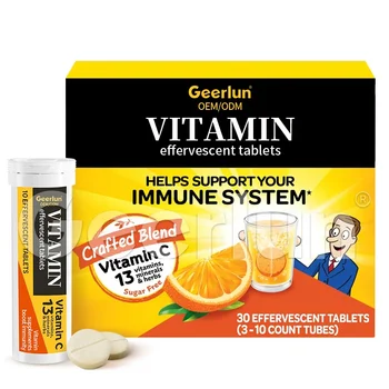 Factory Wholesale Vitamin Supplements Supports Muscle Health Boost Immunity Vitamin Effervescent Tablets