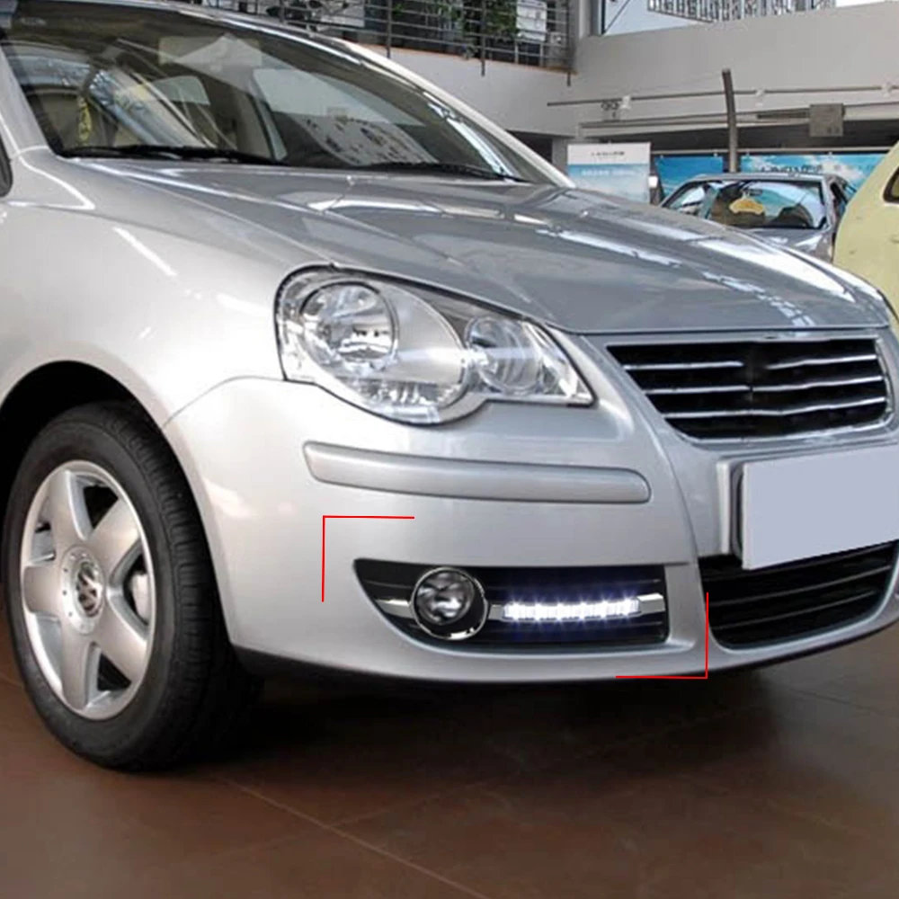 For Volkswagen Polo 9n3 2005 2006 2007 2008 2009 2010 LED DRL Daytime Running Light Driving Daylight with Turn signal