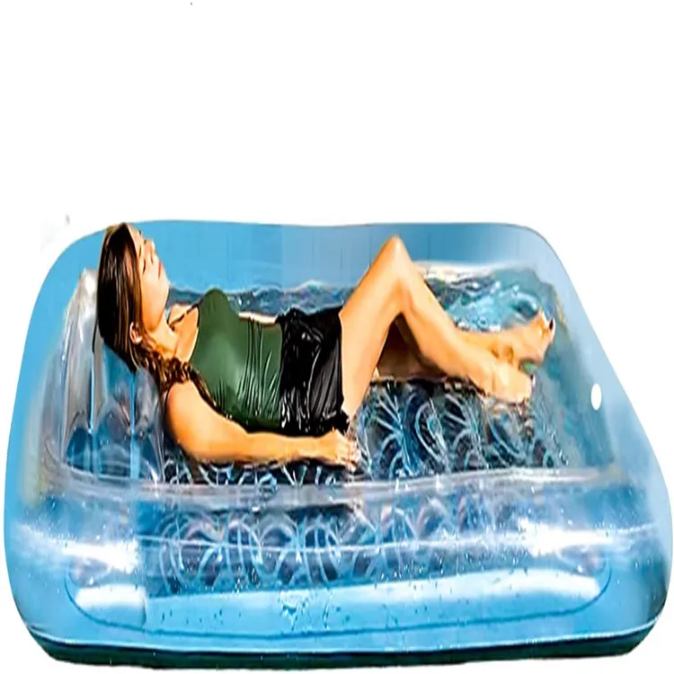 Custom Inflatable Adult Solarium Tub, Outdoor Lounge Pool Children Relax Sunbathing Bed