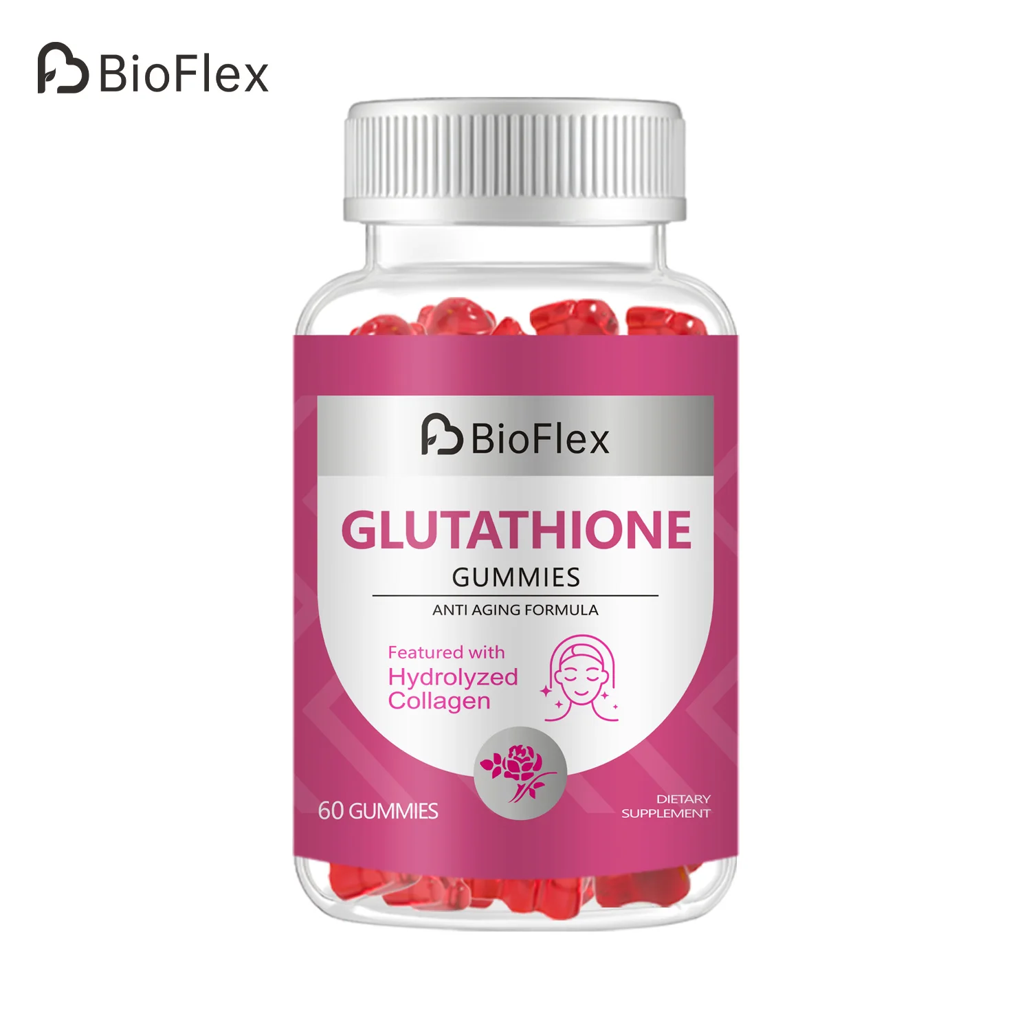OEM Private Label Natural Vegan Anti Aging for Skin Glutathione Collagen Glow Gummy Supplement for Skin