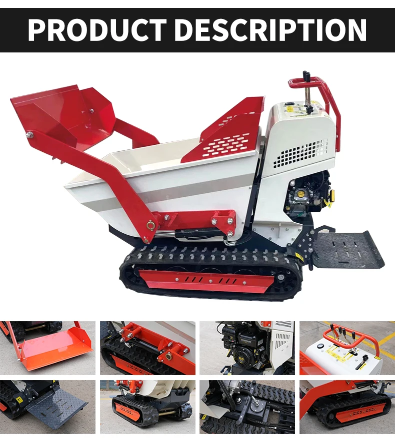 Mini Dumper Tracked Motor Wheelbarrow Track Site Dumper For Farm Work ...