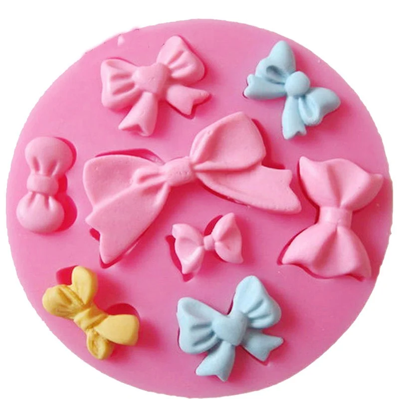US Ribbon Silicone Fondant Cake Decor Bow Mold Chocolate Butterfly Baking Tools 