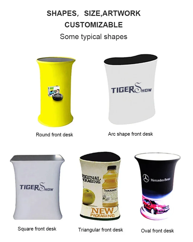 Custom Pop up Counter Foldable Trade Show Aluminum Trade Show Table Display Stand Pop up Booth Table Bar Counter