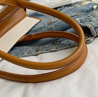 Cheap Factory Price Custom Canvas Design Fashion Trend Women Bags Casual Leather Handle Canvas Tote Bag  With Your Own Logo