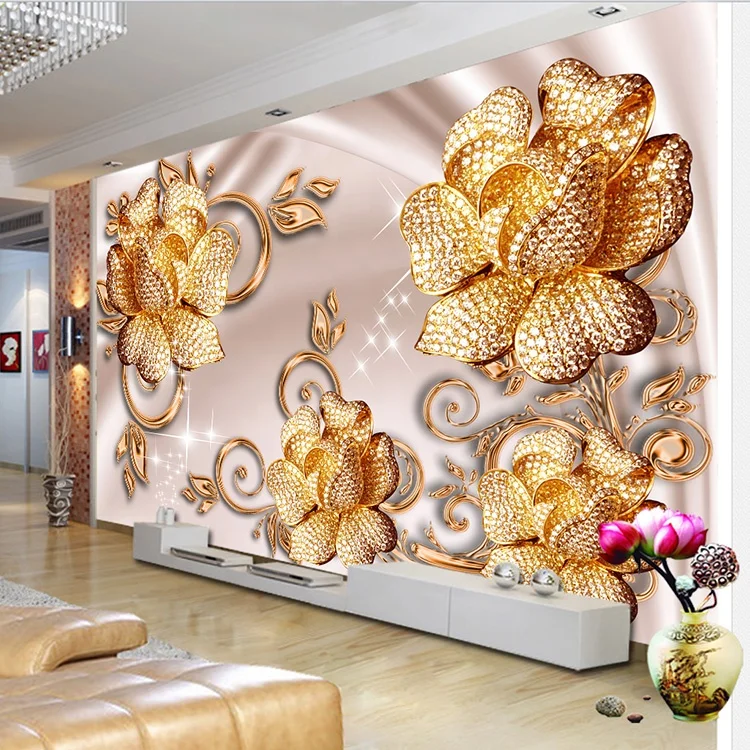 2020 Hot Selling Luxury Jewelry Designs Wall Coating Paper 3d Murals Wall Wallpapers%2fwall+coating