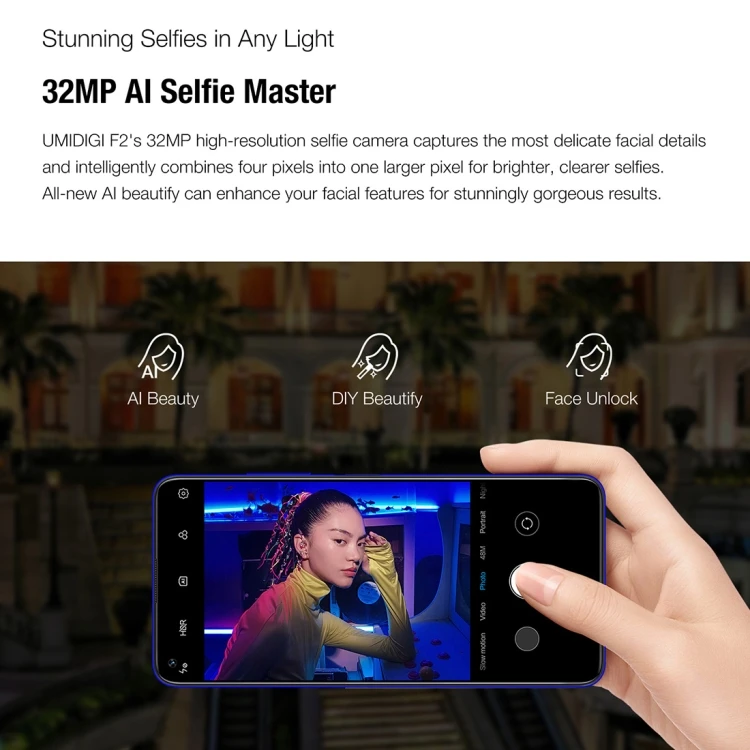 Same Day Shipping UMIDIGI F2 48MP AI Quad Cameras 6.53 Inch