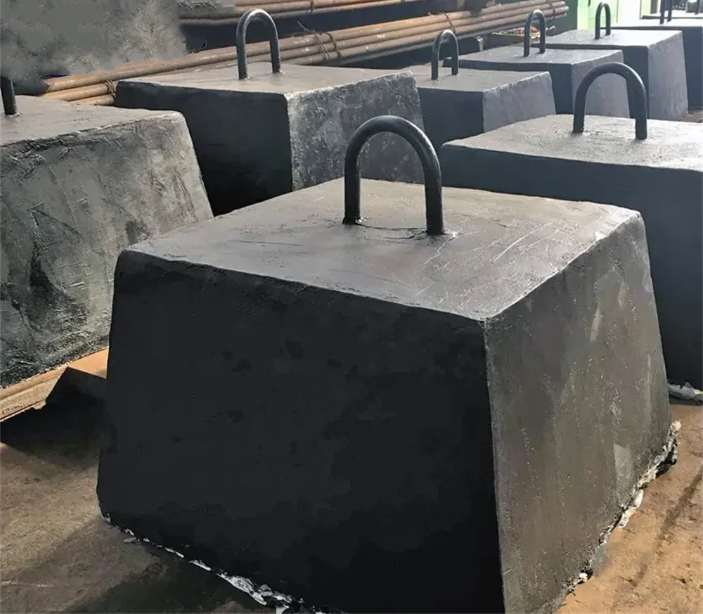 Castings Square Concrete Mooring Sinker for Offshore Engineering