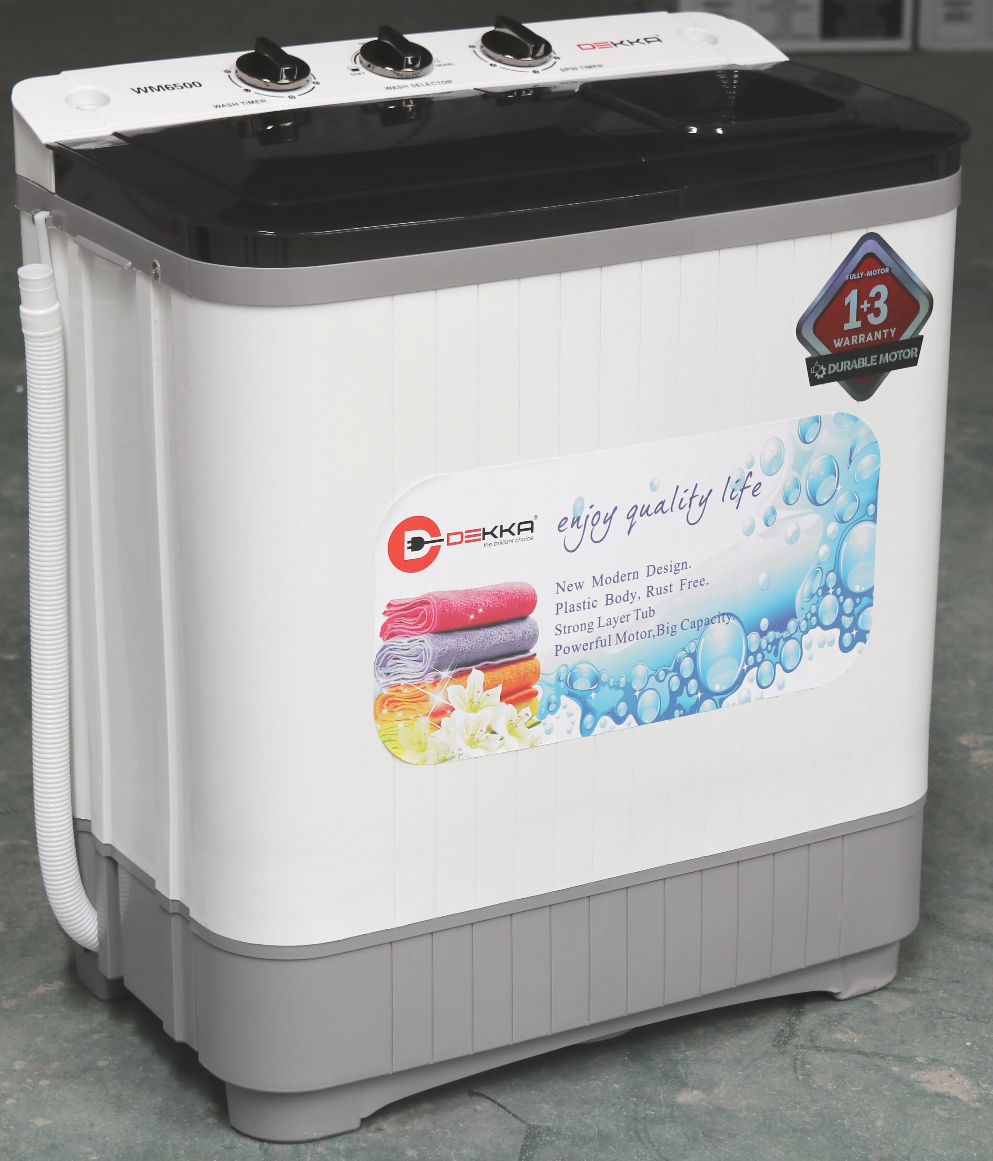 Electric 7kg Semi-Automatic Top-Loading Washer with English & German New Household & Hotel Use High-Efficiency Washing Machine