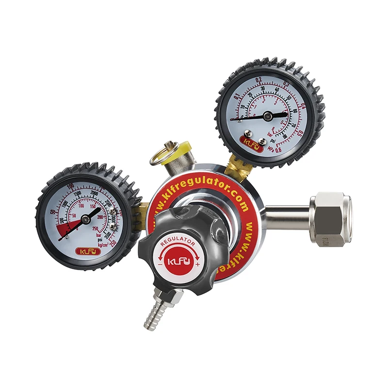 Single Gauge Brass Co2 Draft Beer Regulator Pressure Regulator Cga-320 Co2 Tank Beer Kegerator Regulator With Relief Valve