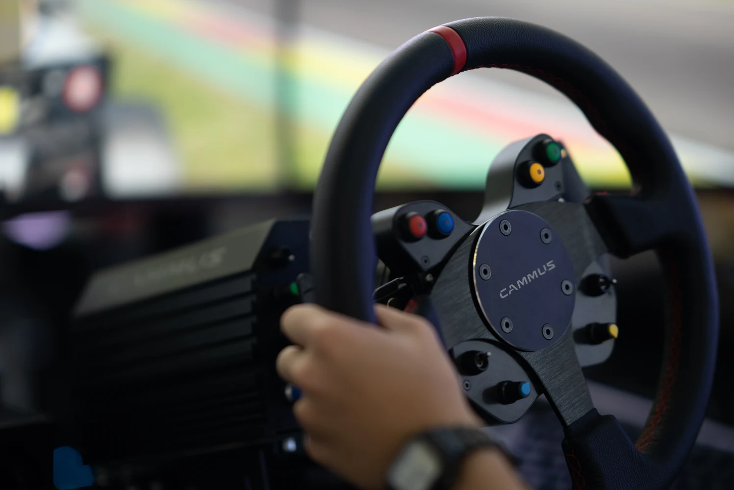 CAMMUS Car Racing Simulator Steering Wheel and Pedals for Game Driving Force Shifter Simulator Accessories