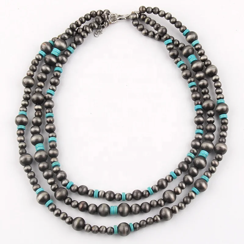 【送料無料・Vintage】NAVAJO PEARL NECKLACE Sterling Silver Navajo Pearl Necklace 26