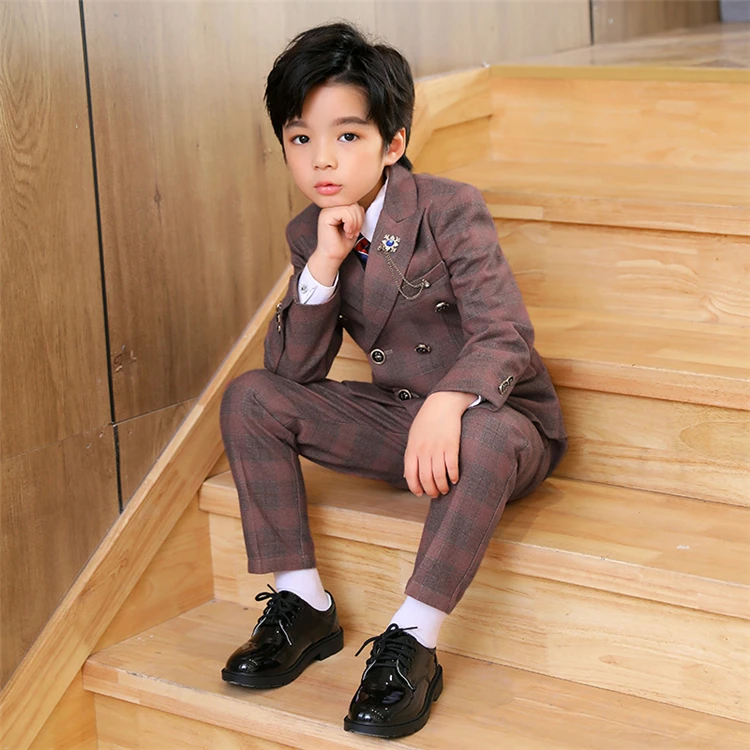 2023 Costume Boys Wedding Formal Suit Kids Blazer Jacket Vest Pants