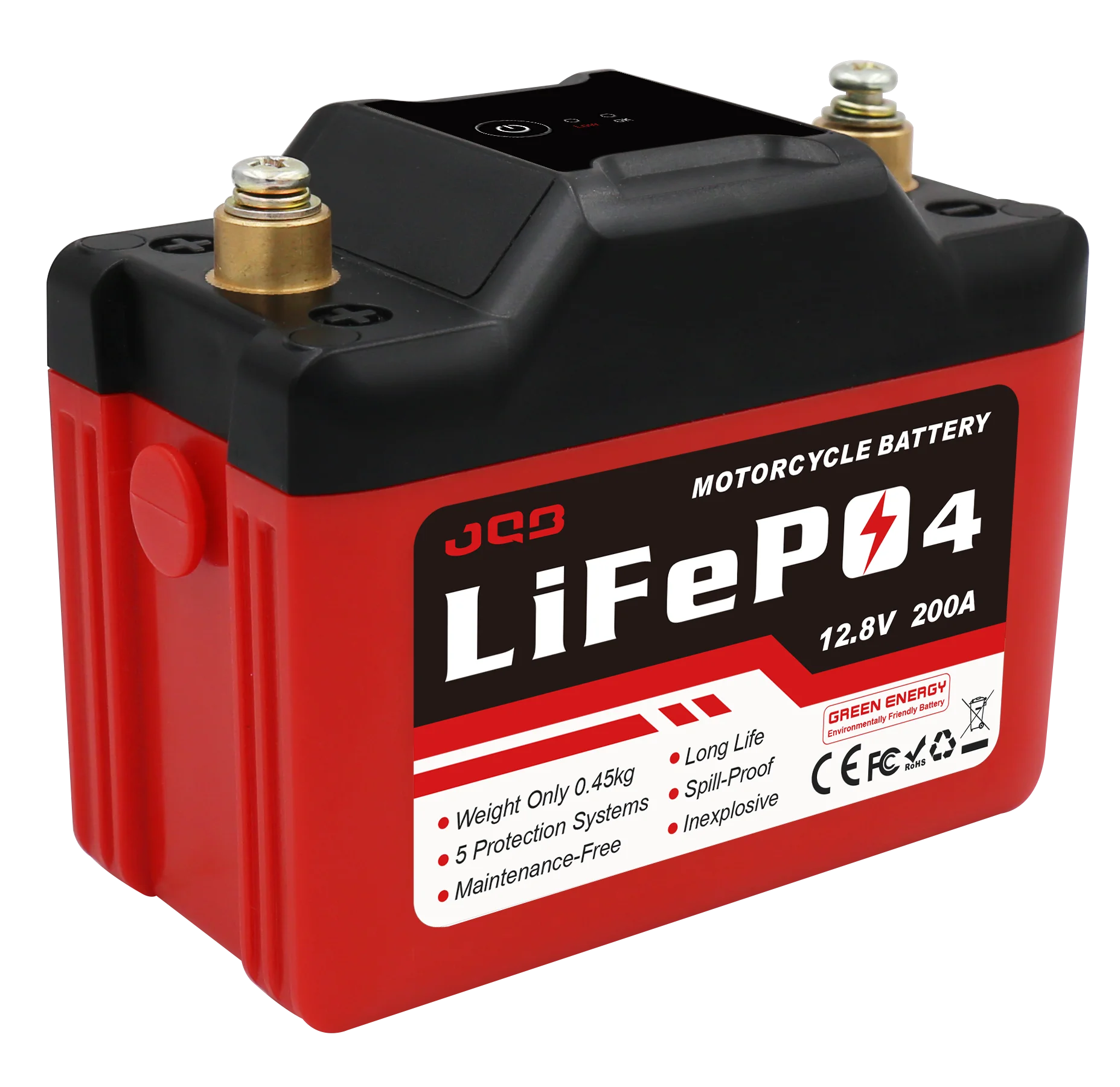Lithium LiFePO4 Motorrad Starter Batterie -PRO-V4- Super-Safe 12V / 5