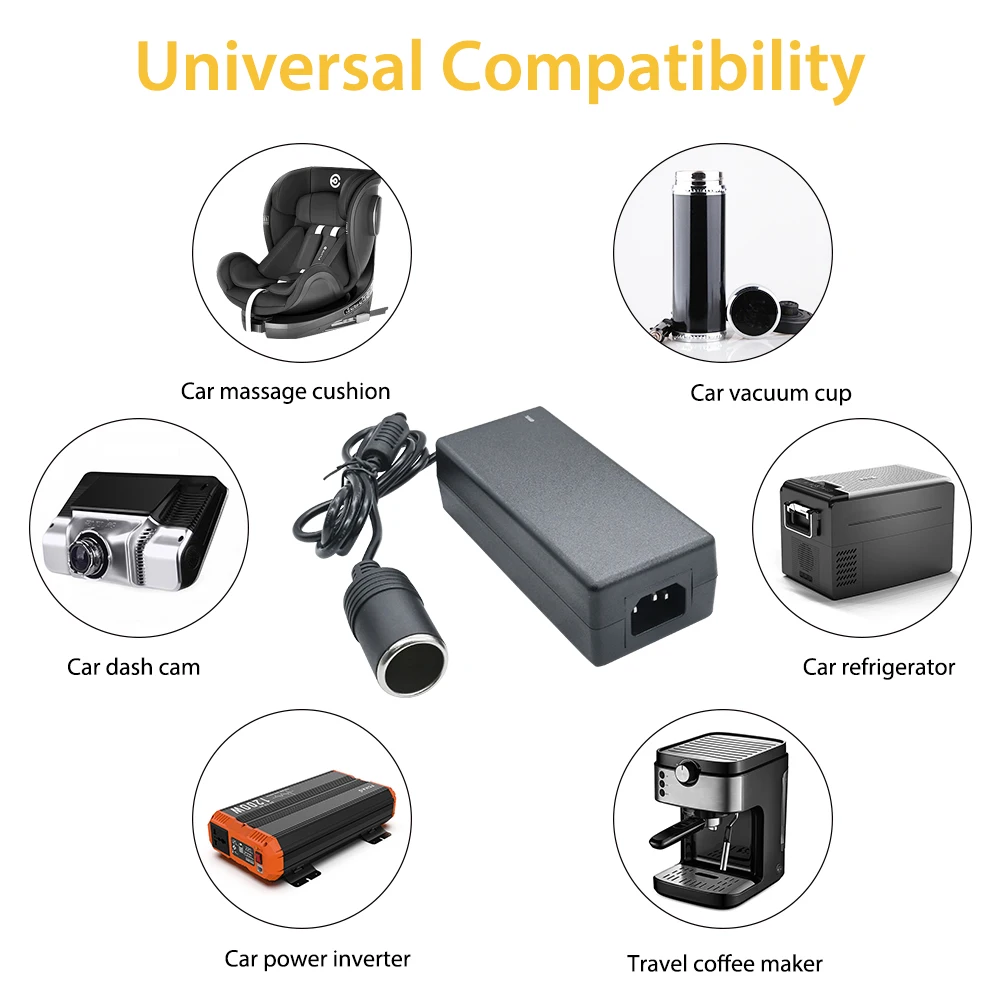 12V 10A 120W Constant Voltage Power Adaptor AC DC Switching Mode Power  Supply Cigarette Lighter Plug Converter Power Adapter