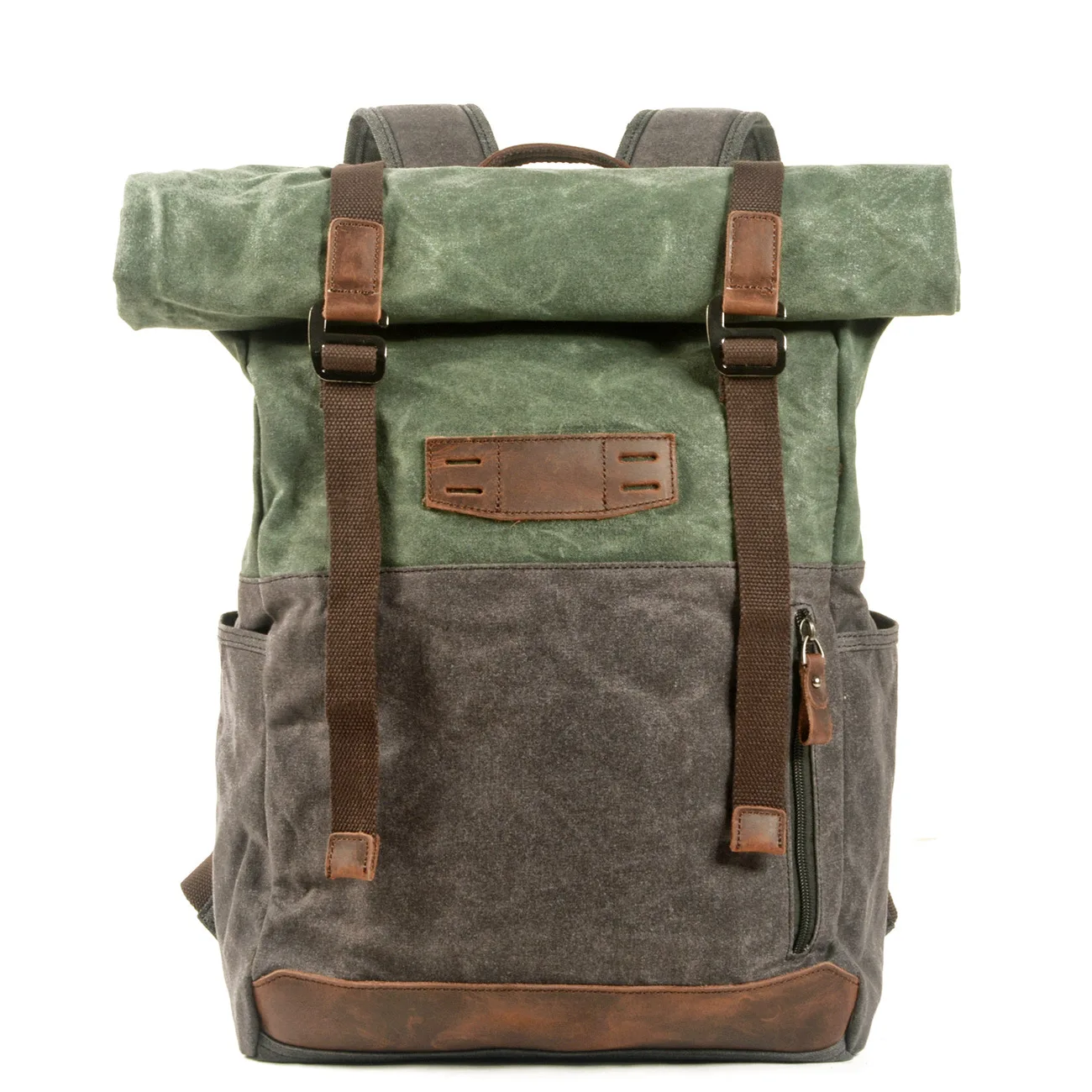 new canvas bag waxed retro cycling backpack outdoor hiking backpack for men