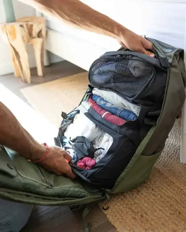 Travel Clothes Storage Bag Shelves Breathable Closet Hanging Organizer Foldable Wardrobe Hanging Bag