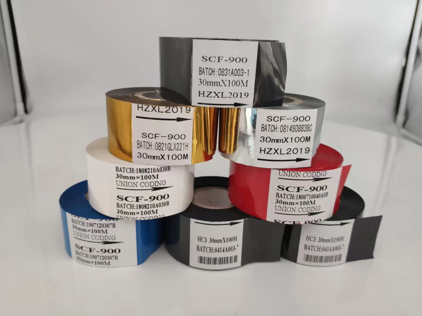 Hot Coding Ribbon SCF900 Hot Coding Foil Tape for Multi Color on Batch ...