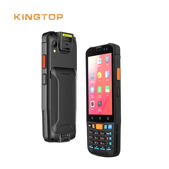 KINGTOP 4 Inch Ip65 Waterproof Handheld PDA 4G LTE 5000mah Remove Battery Android 11 Keypad Android Barcode Scanner PDA