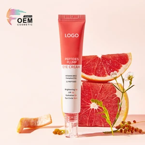 Oem Natural Vitamin C Moisturizer Barrier Smoothing and Firming Eye Contour Cream Fade Fine Lines Peptides Plump Eye Cream