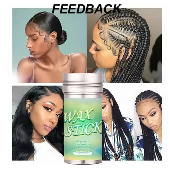 75g Long-Lasting Anti-Frizz Slick Hair Stick for Edge Control Cream for Curly & Fine Hair for Beards Mini Hair Wax Stick Coconut