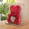 Flower bear + 40cm gift box + lamp-wedding style red and white
