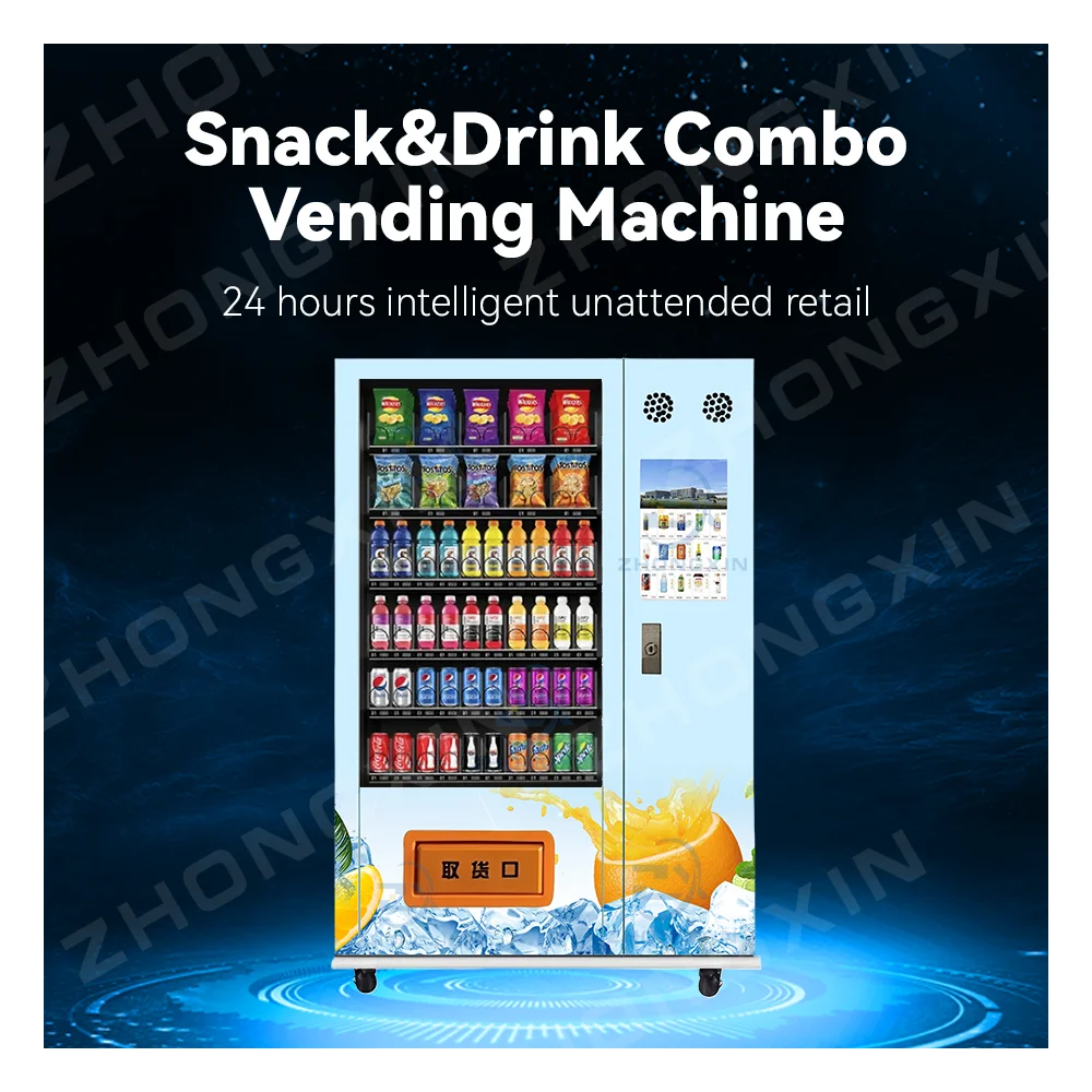 ZX Bottled Ice and Water Cold Drink Auto Snack Vending Machine
