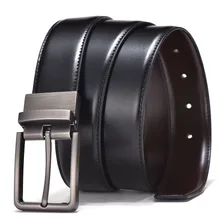 Hotsale High Quality Custom Logo Rotated Designer Jeans Male Waist Belt Double-side Reversible Cowhide Genuine Leather Belts