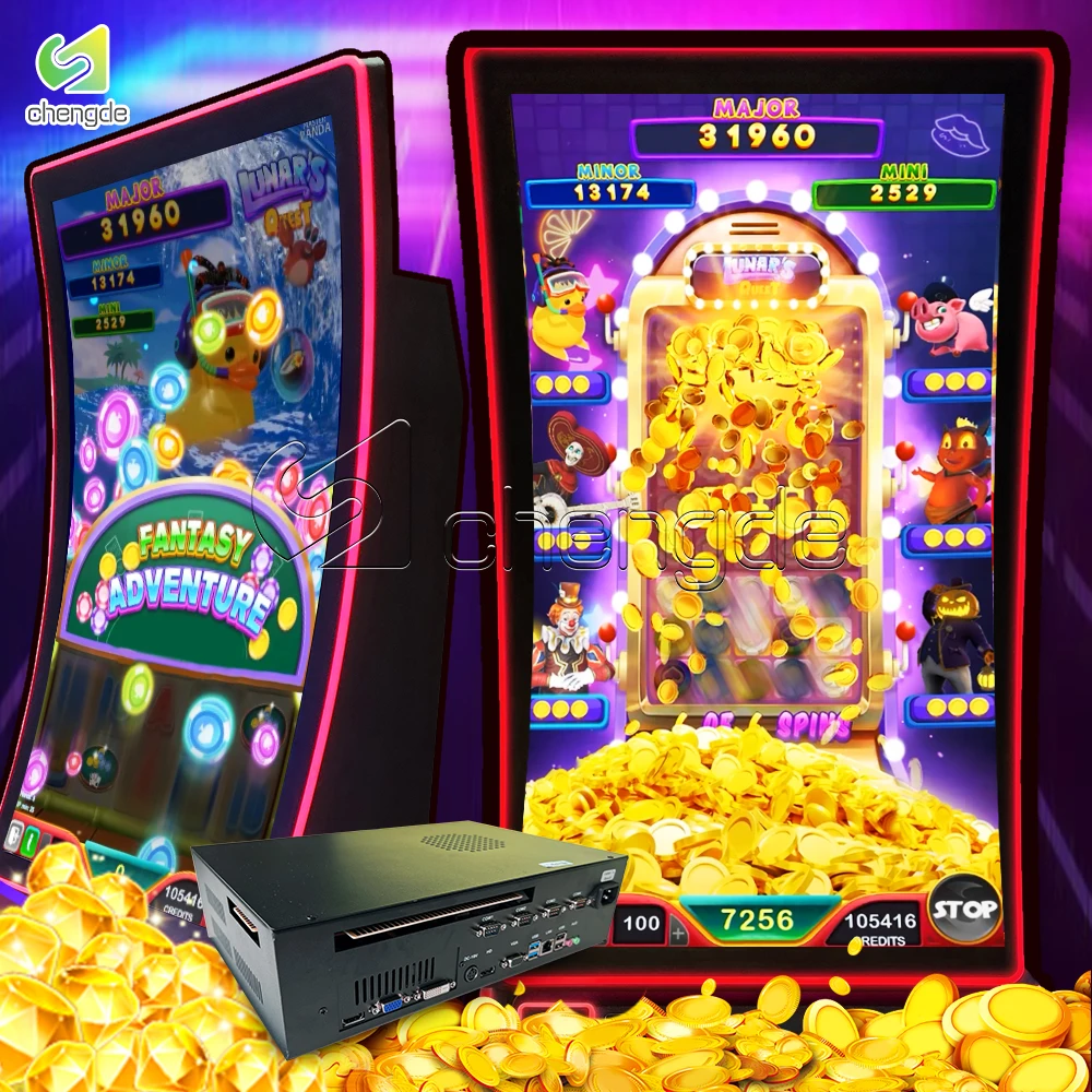 Новый лунный квест Quacky Ducky 43-дюймовый вертикальный сенсорный экран мульти 6 в 1 игровой шкаф печатная плата для продажи