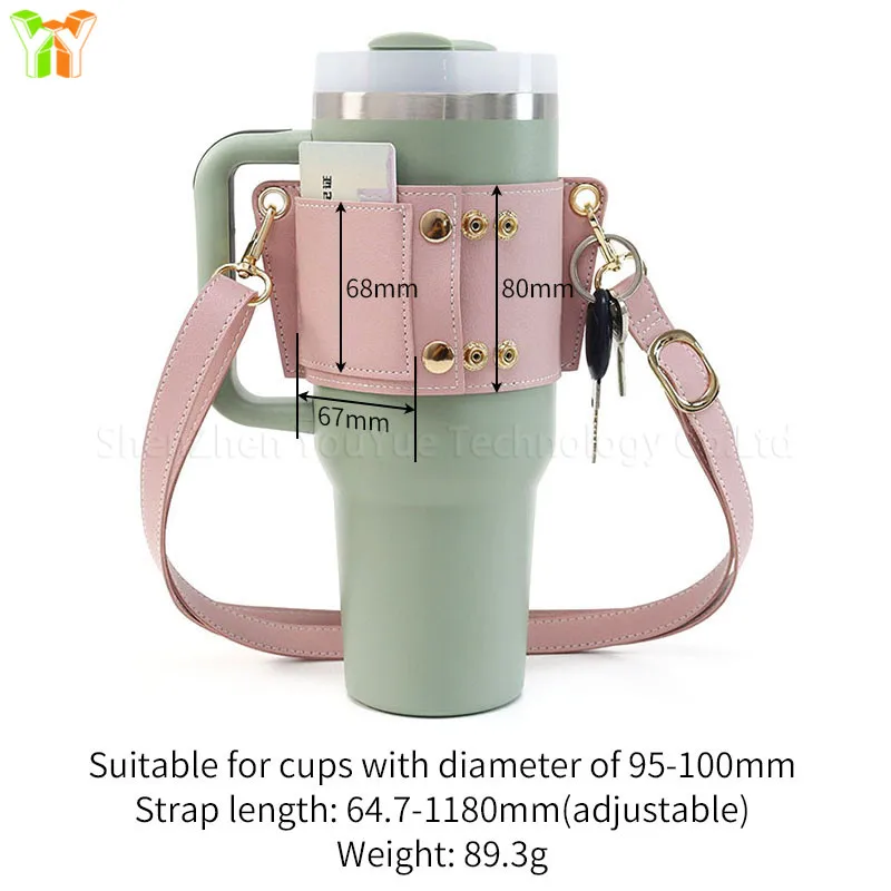 Vintage Rose Insulated Water Bottle Carrier - Neoprene Drawstring Holder With Adjustable Strap For Hiking, Gym, Travel - View #4