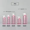 pink bottle + clear pump