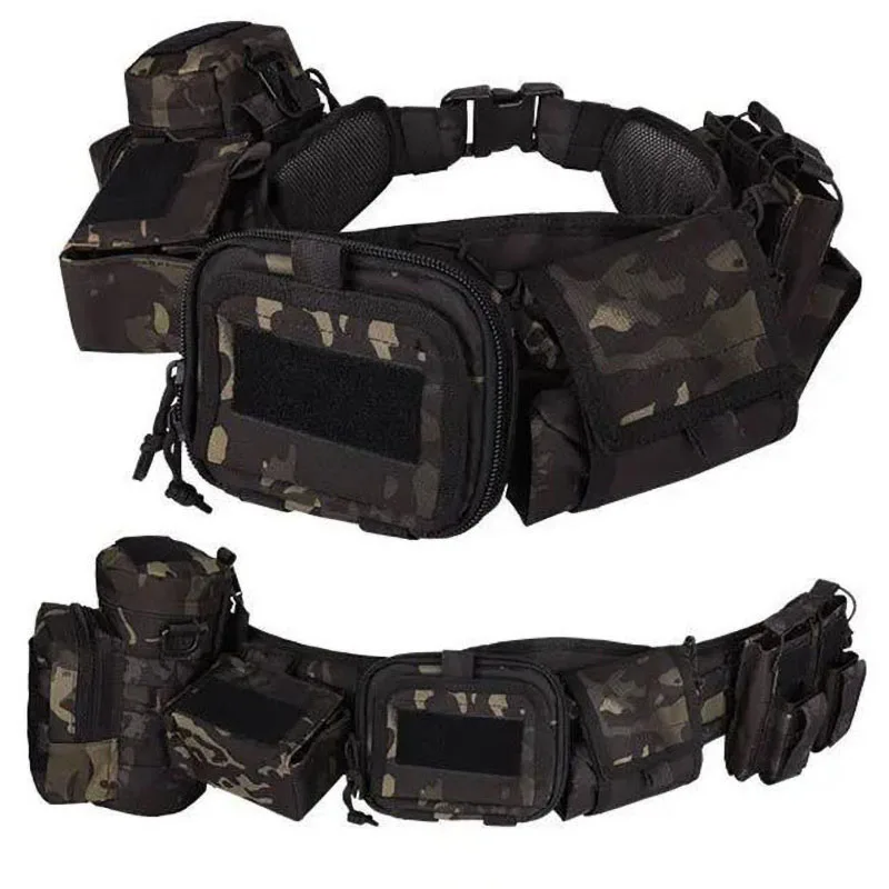 Camouflage Sport Enthusiasts Multi-function Tactical Training Girdle Tactical Waist Bag Hunting Pouch Tactic Waist Belt