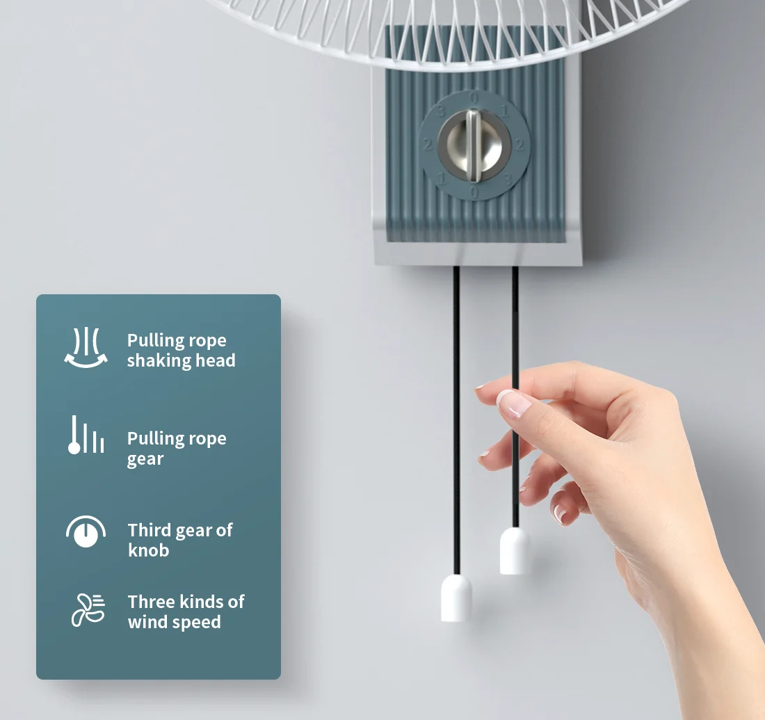 Silent Wall Mounted Fan, AC90-265V~, Electric - detail 10