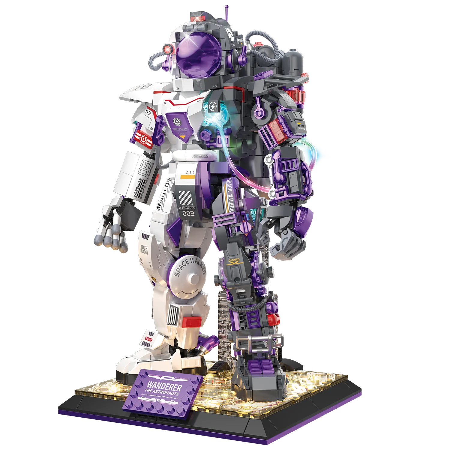 Alibaba.com: ZHE GAO 6285 Mech Astronaut Purple Spaceman Model