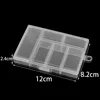 Fixed 6-compartment transparent plastic box