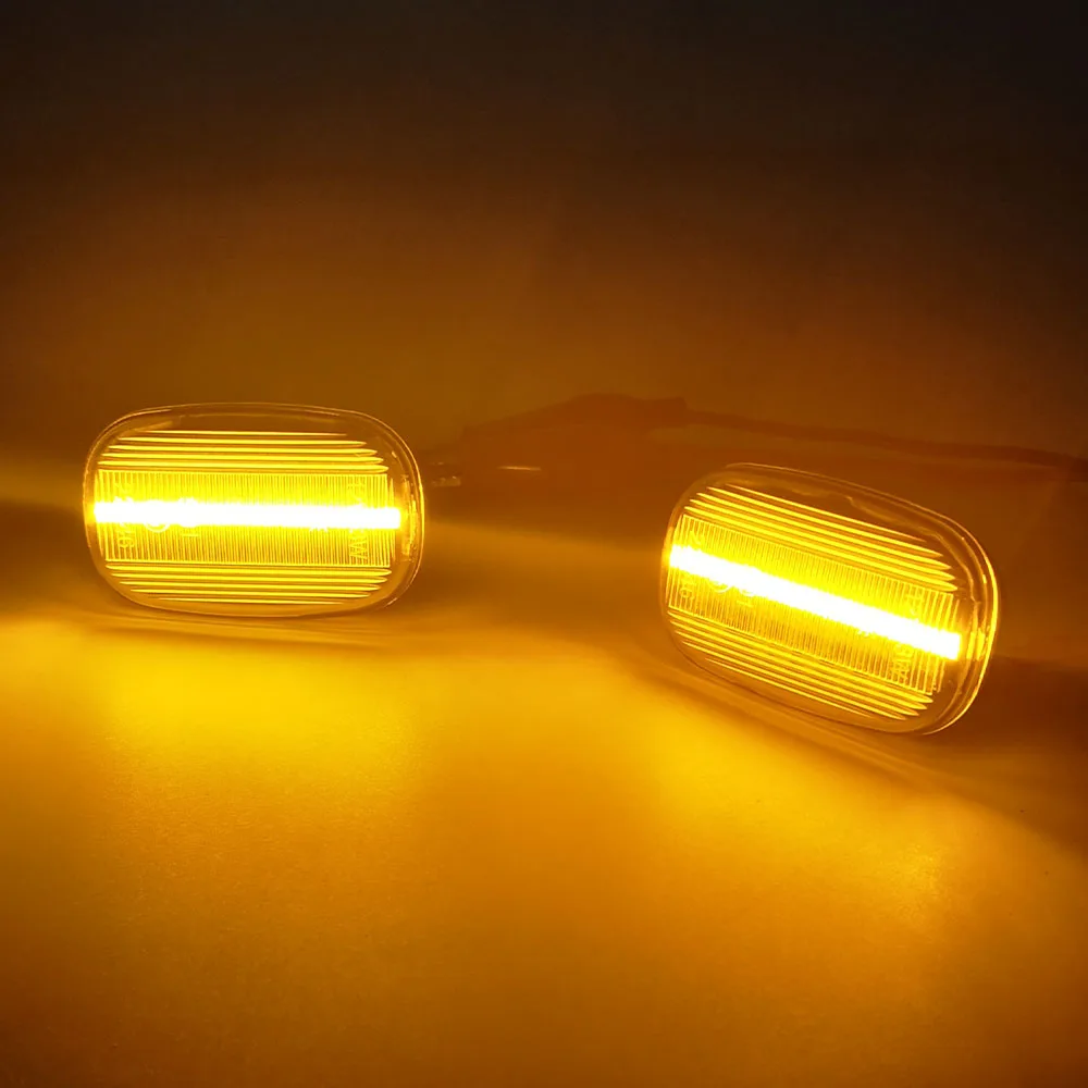LIANGLIDE Side Marker Light,Side Turn Signal Lamp,Red Yellow LED