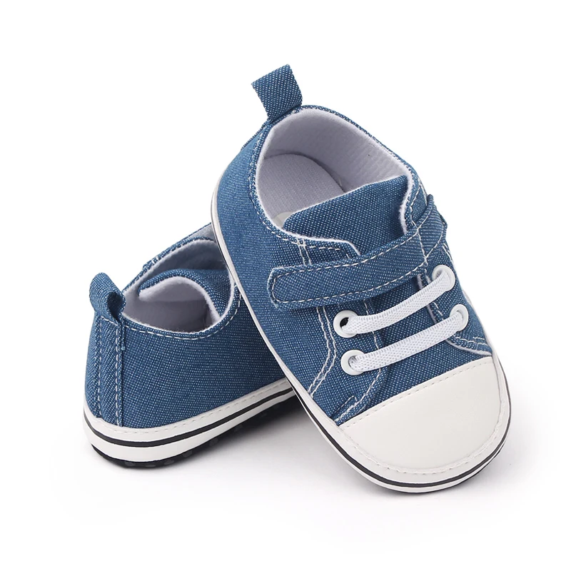 Hot Selling Soft Sole Patchwork Canvas Baby Newborn Toddler Shoes Casual Cheap Canvas Shoes 2022 manufacture