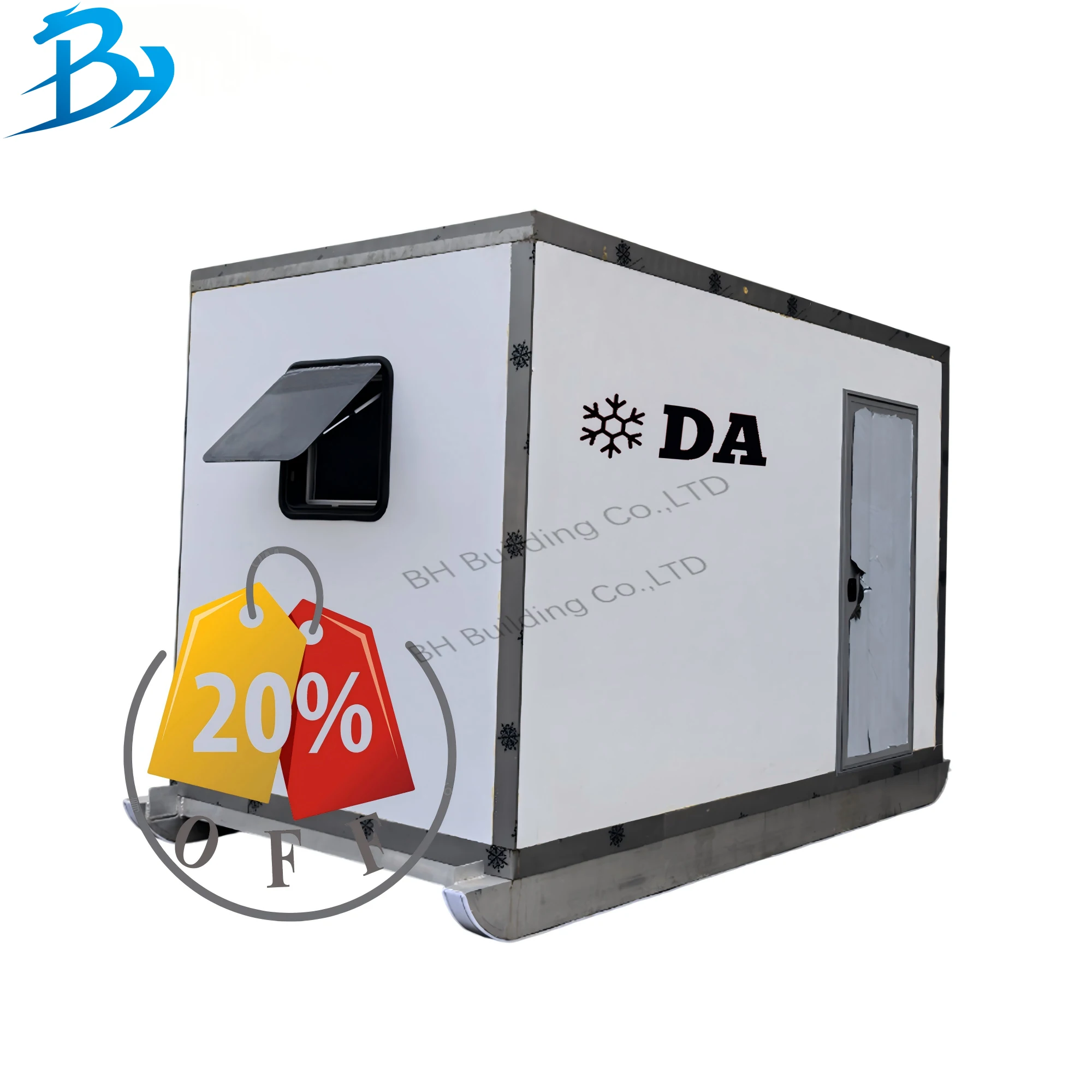 Portable Insulated Skid Ice Fishing House Cabin Shacks and Mobile Skid Ice Shack for Winter Fishing Enthusiasts