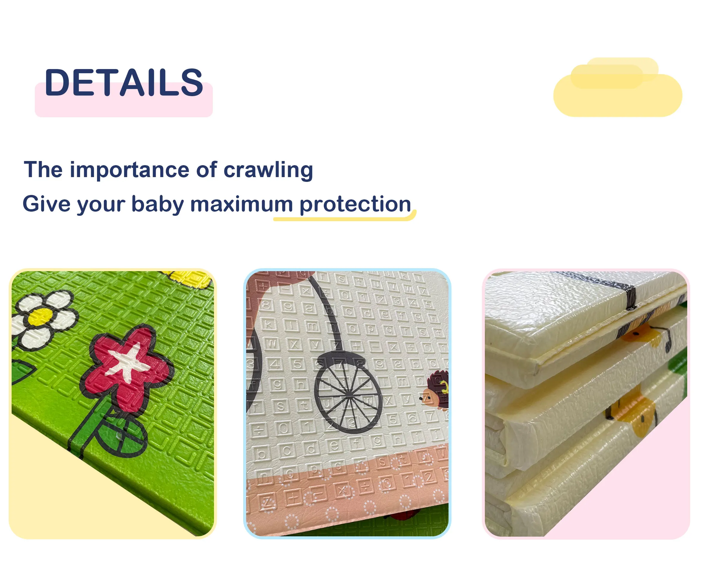 Custom 200*180cm Playmat Pvc Foam Baby Crawling Floor Large Kids