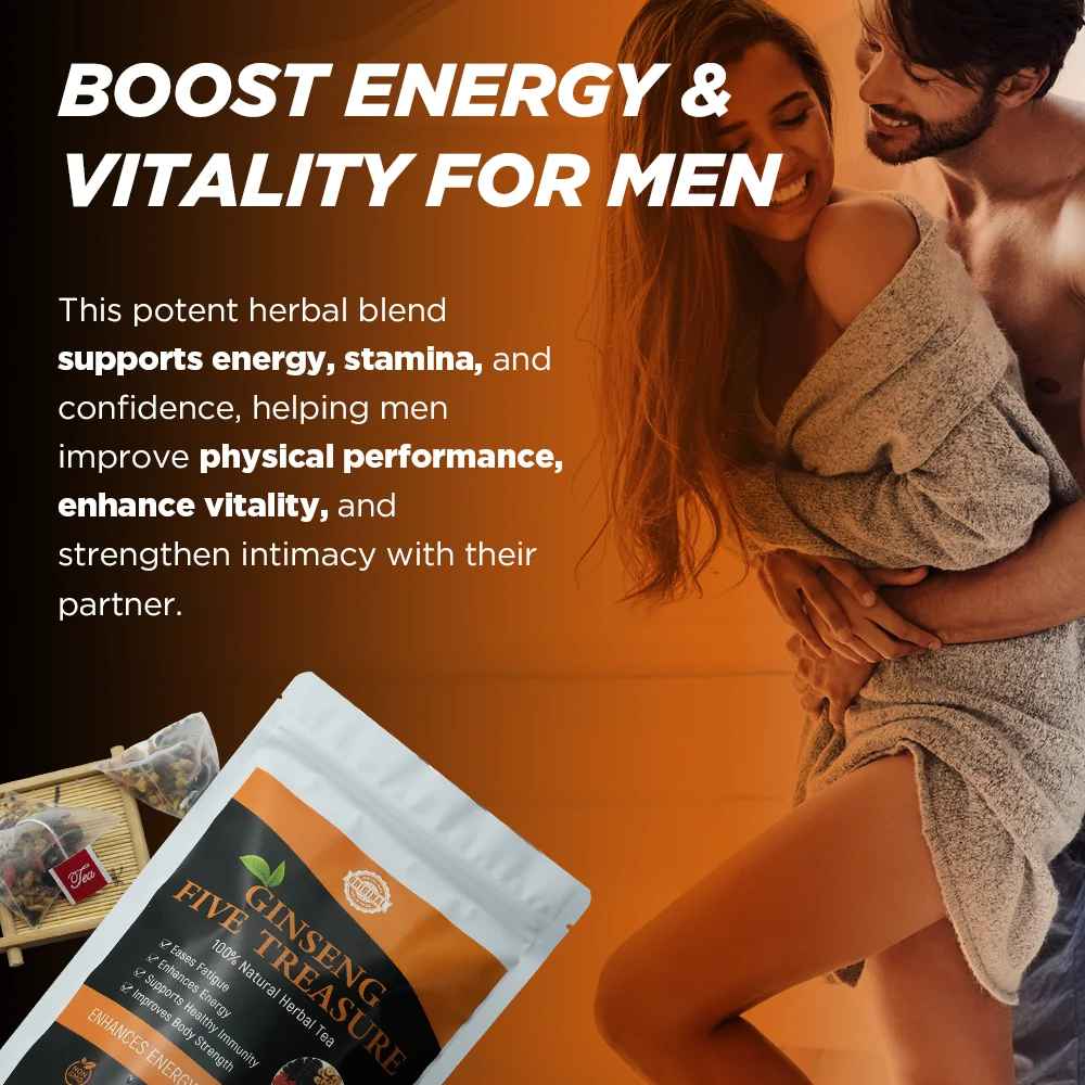 Chinaherbs Custom Formula Ginseng Treasure Male Fertility Tea Nourishing Kidney Tea for Men Flavorful Male Sexual Enhancement