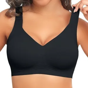 Custom Seamless Bra  Wholesale Womens Seamless Wire Free Bra With Soft Support  Plus Size Bras Everyday Bra Comfort