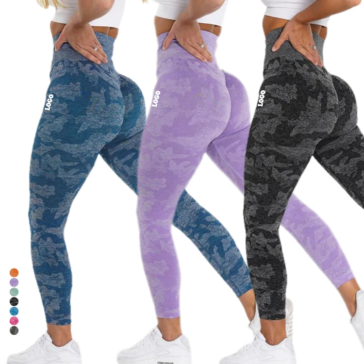 Grey Camo Gym Leggings