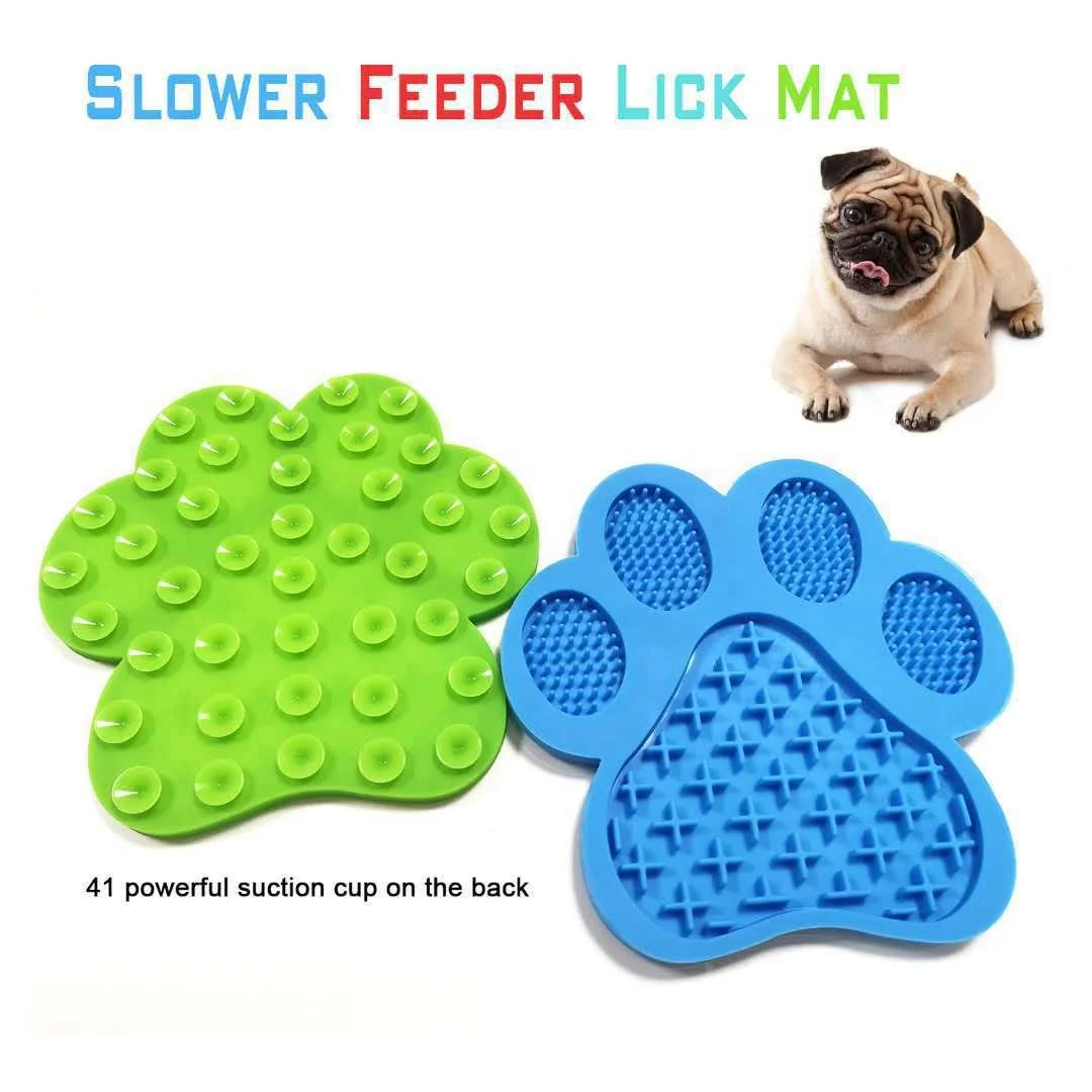 Buy Wholesale China Slow Feeder Silicone Dog Lick Pad Plate Bath Products  With Suction Cup Cute Pattern Lick Mat Bowl Pet Feeding Toy & Slow Feeder  Silicone Dog Lick Pad Plate at