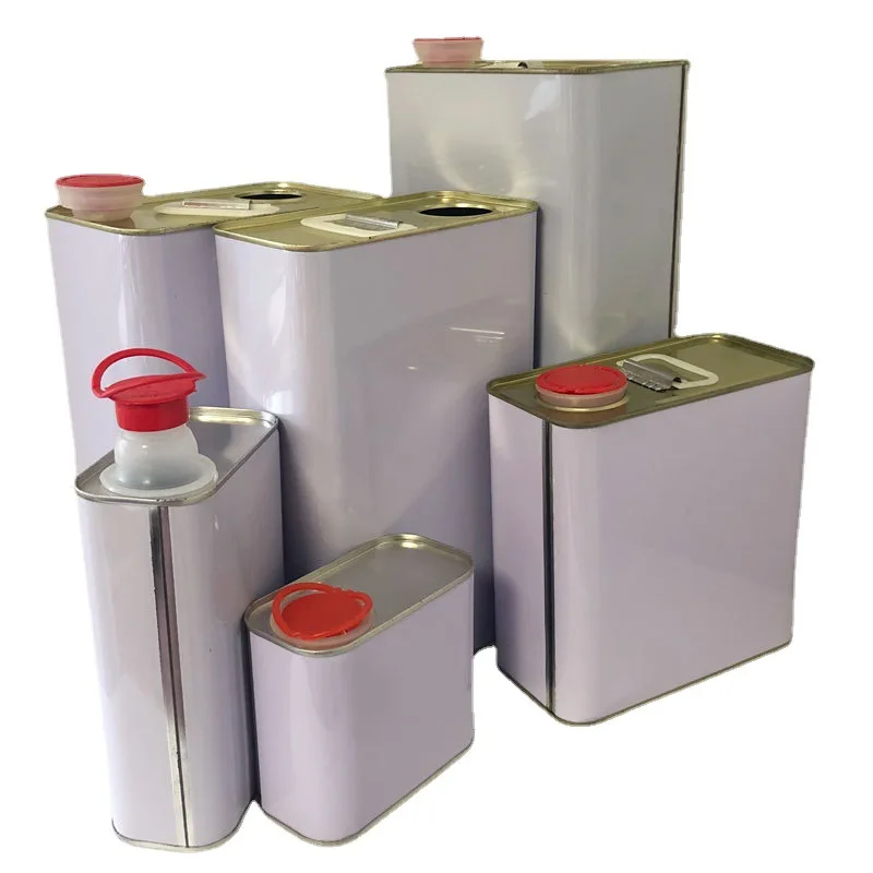 0.5l 1l 2l 3l 4l 5l Printed Square Tin Oil Can Empty Paint Cans